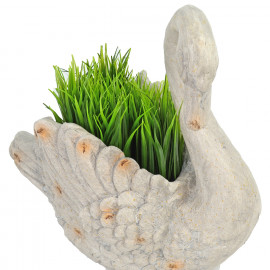Swan Planter – weathered stone effect