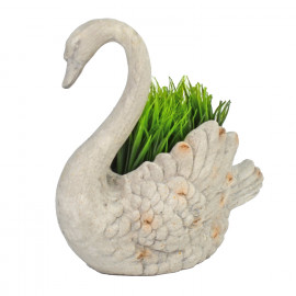 Swan Planter – weathered stone effect