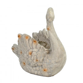 Swan Planter – weathered stone effect