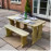 Tinwell Rounded Picnic Table And Bench Set
