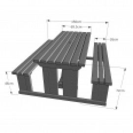 Tinwell Steel Picnic Bench