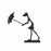 Umbrella Girl in Wind – Elur Iron Figurine