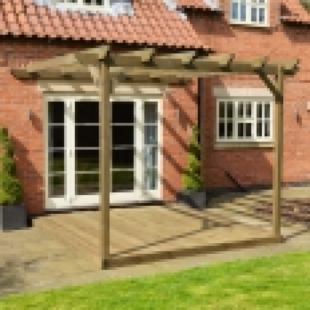 Wall Mounted Pergola and Decking Kit