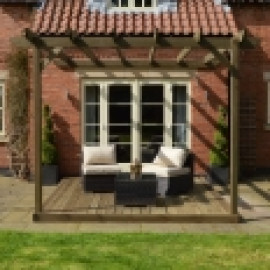 Wall Mounted Pergola and Decking Kit