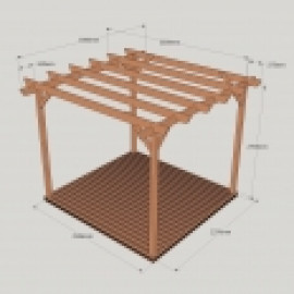 Wooden Pergola and Decking Kit